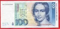 Bundesrepublik Deutschland Germany 100 DM Deutsche Mark Banknote Geldschein Clara Schumann Konzertflügel Piano -