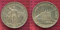 Belgien 50 Francs Silber Belgien 50 Francs 1935 Leopeld III. , Weltausstellung 100 Jahre Eisenbahn -