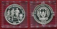 Ruanda, Rwanda 500 Francs Silbermünze Ruanda 500 Amafranga 2006, Olympische Spiele Peking 2008 Matathonlauf -