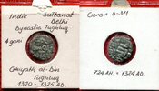 Indien India Delhi 4 Gani Indien Sultanat Delhi 4 Gani Silber Ghiyath al-Din Tughluq 1320 - 1325 A.D. -