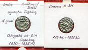 Indien India Delhi 4 Gani Indien Sultanat Delhi 4 Gani Silber Ghiyath al-Din Tughluq 1320 - 1325 A.D. -
