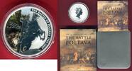 Tuvalu 1 Dollar Farbmünze / 1 Unze Silber The Battle of Poltava / Bullion Coin -