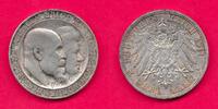 Deutsches Reich 3 Mark Silberhochzeit von Wilhelm II. und Charlotte zu Schaumburg-Lippe -