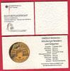 Deutschland BRD Originalzertifikat Original Zertifikat für 100 Euro Goldmünze Würzburg - ohne Münze -