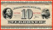 Danmark - Daenemark 10 Kroner Banknote Ti Kroner Stoerche und Windmuehle -