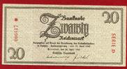 Germany WWII Sächsische Staatsbank 20 Reichsmark Serie D 6 St. Seriennummer nicht entwertet Extrem Selten Rosenberg LP Ro 184 B ! -