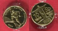 Brasilien 10 Reais Goldmünze Sommer Olympiade in Rio 2016 Laufen - Running -