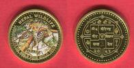Nepal Asarfi Gold 1/4 Unze Nepal Wildlife - Leopard auf Baum -