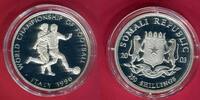 Somalia 250 Shillings Silbermünze Fussball WM 1990 Italien -