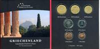 Griechenland Kursmünzensatz Drachme / Euro KMS 1 - 100 Drachmen + 1 Cent - 2 Euro -