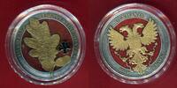 Deutschland 5 Mark Silber Farbauflage vergoldet OAK LEAF Golden Cross -GERMANIA MINT- -