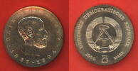 Deutsche Demokratische Republik 5 Mark DDR GDR Gedenkmuenze 75. Todestag Heinrich Hertz -
