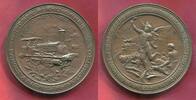 Argentinien Eisenbahn Bronzemedaille 50 Jahre Eisenbahn Jubiläum Lokomotive 'La Portena' von 1857 -