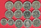 Schweiz Eidgenossenschaft Kursmünzen Lot 13 Stück 1 u. 0,5 Fr. 11 x 1 und 2 x 0,5 Franken -