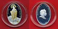 Cook Islands 5 Dollars Silbermünze teilvergoldet 2010 St. Patrick - 17. März PP in Kapsel