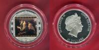 Cook Islands 20 Dollar mit Farbapplikation und 16 Glaselementen Masterpieces of Art - Peter Paul Rubens - Die Flucht nach Ägypten -