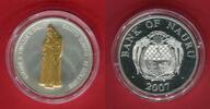 Nauru 10 Dollar Silbermünze Papst Johannes Paul ll Santo Subito, teilvergoldet -