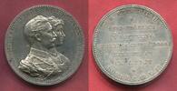 Brandenburg Preußen Kaiserreich Silbermedaille Wilhelm II. Augusta Victoria Silberhochzeit -