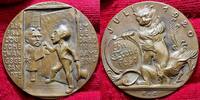 Deutschland Karl Goetz Medaille Kaiserreich Bronze Gußmedaille Bronze Cast Bayern In Treue fest, Französischer Zwangsgesandter Emile Dard -