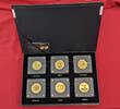Tschad 6 x 5000 Francs CFA Set - jeweils 1/200 Unze Gold Bullion Coins of the World - Springbok, Liberty, Kangaroo, Maple Leaf, Panda & L -