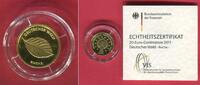 Deutschland BRD 20 Euro Goldmünze 1/8 Unze Deutscher Wald - Buche - Prägestätte Hamburg -