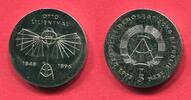 DDR 5 Mark Neusilber Gedenkmünze 125. Geburtstag Otto Lilienthal -