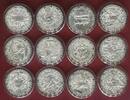 Mehr als 220 Gramm reines Silber! 12 Stück Silbermedaillen Sterling Sternzeichen - Horoskop - Medaillensuite - 925 gestempelt - Zodiac Signs -