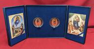 Republic of Fiji, Fidschi Inseln 2 x 10 Dollar ovale Silbermünzen - je 1 oz Silber Sistine Madonna di Foligno & Sistine Madonna - Raphael - Sixtinische Kapelle -