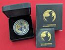 United Kingdom, Großbritannien 2 Pfund Pounds Silbermünze - 1 Unze Silber Gold Shadows - Britannia Shadows -