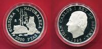 Spanien 2000 Pesetas Silbermünze Braunbär - Gefährdete Tierwelt-Serie -