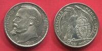 Kaiserreich Deutschland Bayern 3 Mark Probe Pattern Bronze/Cu Versilbert Karl Goetz Probe Ludwig III. -