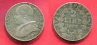 Vatikan Vatican Kirchenstaat Papal State 2 Lire Pius IX (1846-1870) Numista Appearance only 15 % -