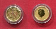 5 Dollars Minigoldmünze mit Farbauflage 1/20 Unze 2013 Australien Lunar Gold Coin - Jahr der Schlange  selten/rar Stempelglanz in Kapsel mit Zert...