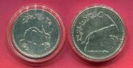 Oman 2,5 Rials & 5 Rials Silbermünzen Wüstenluchs & Arabischer Spießbock -