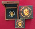 USA 1 Dollar Silbermünze mit Farbapplikation Burning Liberty Skull - geringe Auflage -