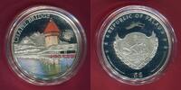 Palau 5 Dollars Silbermünze teilcoloriert World of Wonders - Chapel Bridge -