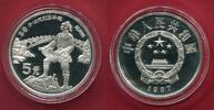 China 5 Yuan Silbermünze Li Chun -