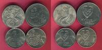 Zypern 4 Münzen versch. Nominale Zypern Lot 1 Pound + 3 x 500 Mis -