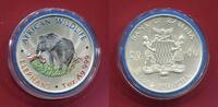Sambia 5000 Kwacha Silbermünze African Wildlife - Elefant, Elephant (1 oz) -