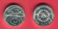 DDR 10 Mark Silbergedenkmünze 500. Todestag Johannes Gutenberg -