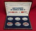 Tokelau 6 x 1 Dollar Ku/Ni Münzen Battleships of World War II - Schlachtschiffe des 2. Weltkriegs -