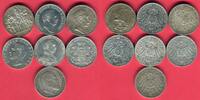 Preussen, Hamburg, Bayern, Sachsen, Württemberg 7 x 3 Mark Lot Kursmünze Kaiserreich Lot 7 Typen -