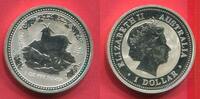 Australien 1 Dollar Silbermünze Year of the Goat - Jahr der Ziege -