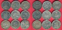 Preussen, Hamburg, Bay., Sachsen, Württemb.,Baden 9 x 3 Mark Lot Kursmünze Kaiserreich Lot 9 Typen -
