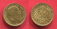 Baden Kaiserreich 1871-1918 10 Mark Goldmünze Großherzog Friedrich -