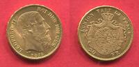 Belgien Belgium 20 Francs Franken Gold Leopold II. französ. Inschrift -
