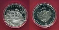 Palau 5 Dollars Silbermünze Viermastsegelschiff Pamir -