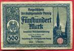 Danzig 500 Mark Banknote Krantor Deutsche Reichswährung -