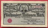 Danzig 500 Millionen Mark Banknote Schopenhauer Deutsche Reichswährung -