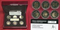 Luxemburg Luxembourg 6 x 2 Euro Gedenkmünzen Coffret Satz Proof Set - selten Satzauflage 2500 -